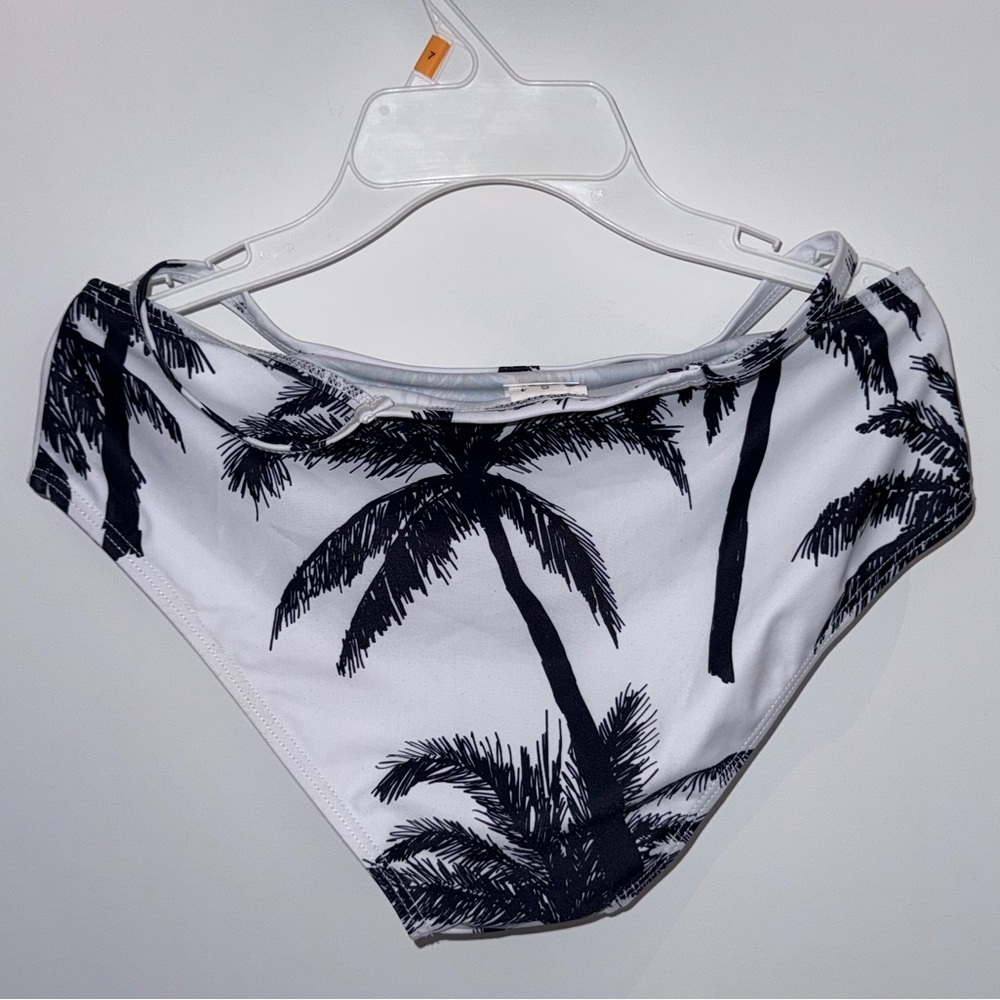 PatPat Black and White Patterned Bikini Bottom